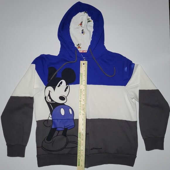 DisneyLand Parks Womens Blue Gray and White Full Zip Hooded Jacket Size XL - Picture 15 of 16